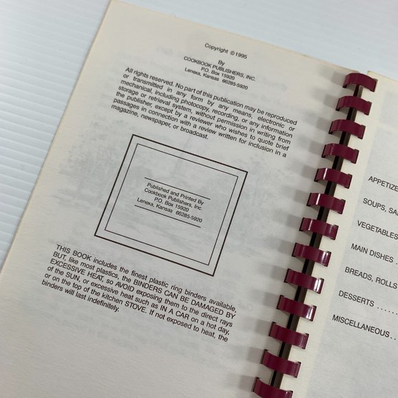 Our Daily Bread Oak Hills Presbyterian Church Cookbook Vintage 1995 Spiral Texas - Picture 4 of 9